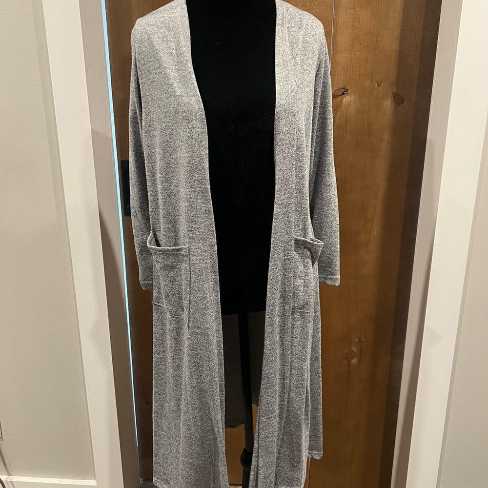 LuLaRoe Heather Gray Open Front Cardigan